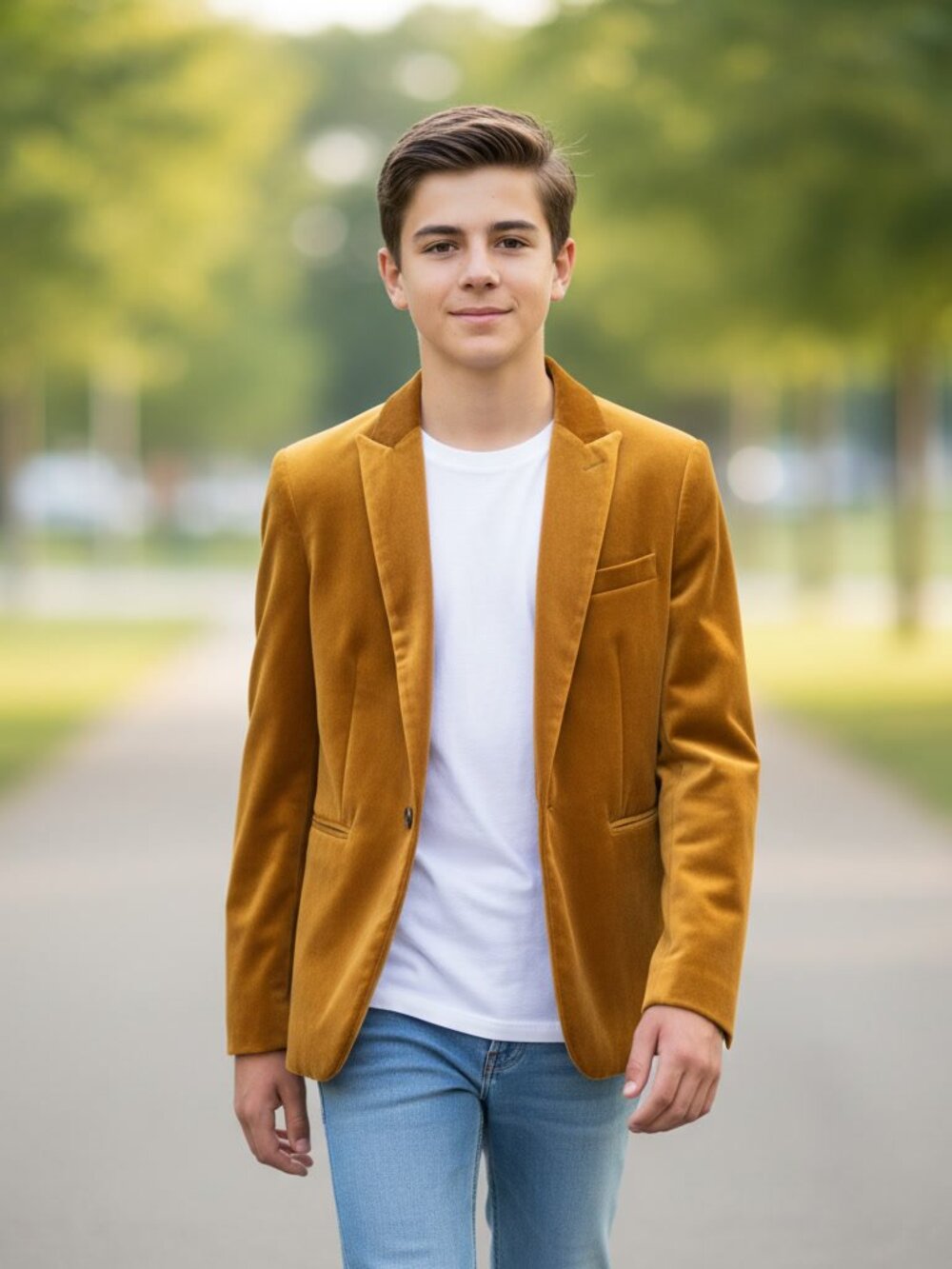 J Crew Gold Corduroy Blazer Striped Lining